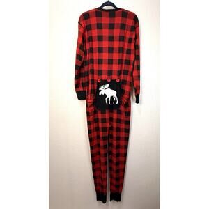 Alaska Cruise Pajamas M Moose Buffalo Plaid Union Suit Little Blue House Hatley